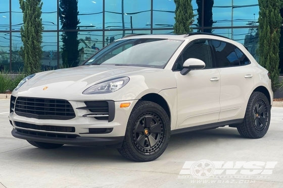 2021 Porsche Macan with 20" Mantra The Fox in Matte Black wheels