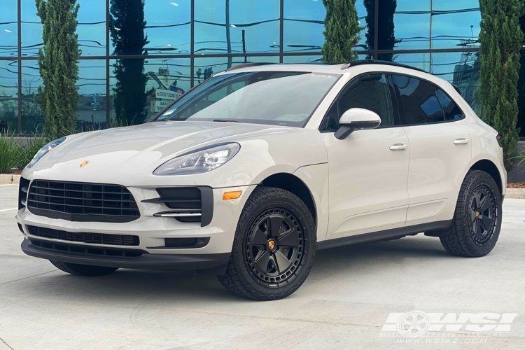 2021 Porsche Macan with 20" Mantra The Fox in Matte Black wheels