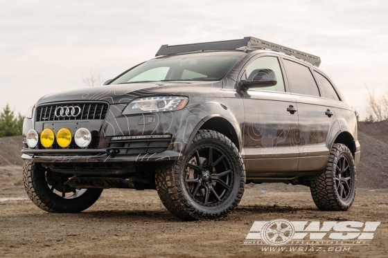 2019 Audi Q7 with 20" Mantra Knighthawk in Matte Black wheels