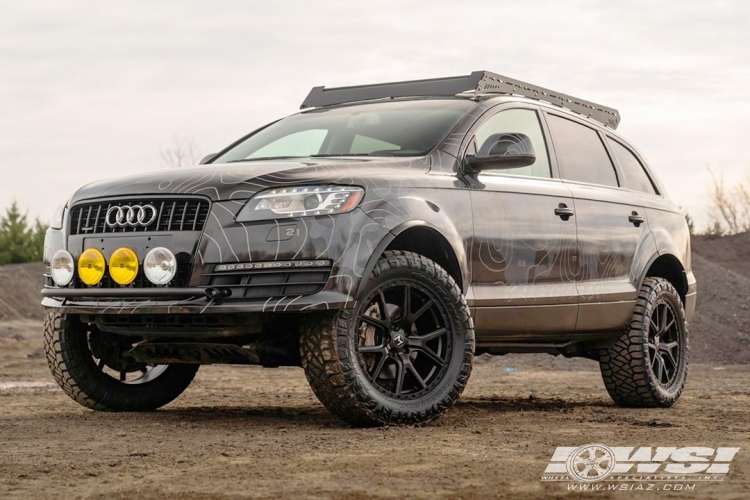 2019 Audi Q7 with 20" Mantra Knighthawk in Matte Black wheels