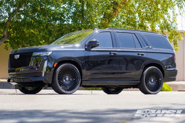 2023 Cadillac Escalade with 26" Forgiato Trimestre-M in Gloss Black wheels