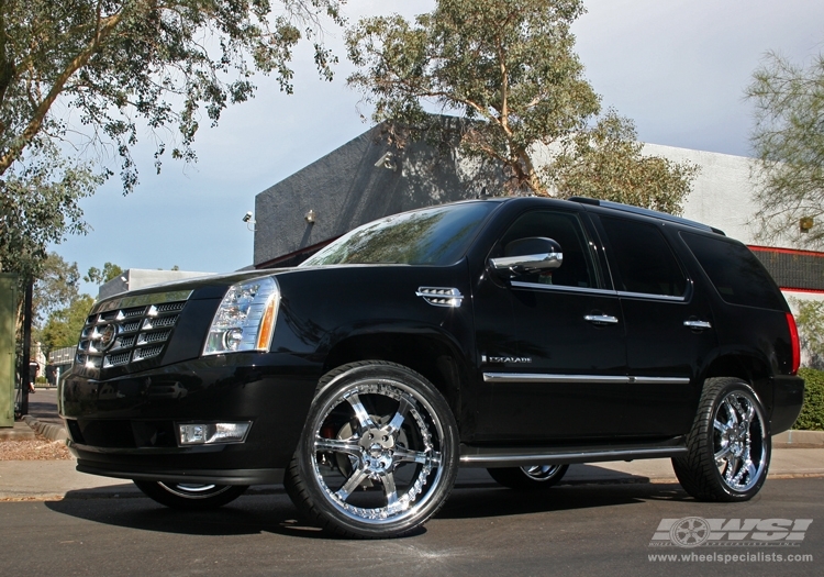 2007 Cadillac Escalade with 24" Giovanna Closeouts Gianelle Spezia-6 in Chrome wheels