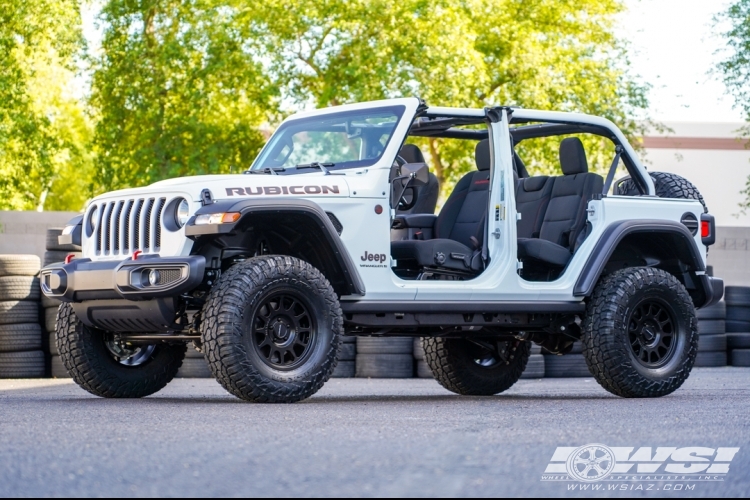 2023 Jeep Wrangler with 17" Method Race Wheels MR703 Bead Grip in Matte Black wheels