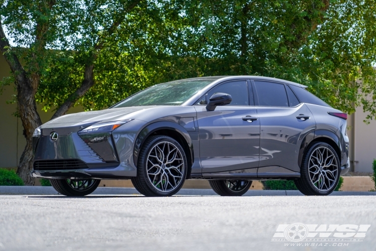 2023 Lexus RZ with 22" Vossen HF-2 in Brushed Gloss Black wheels