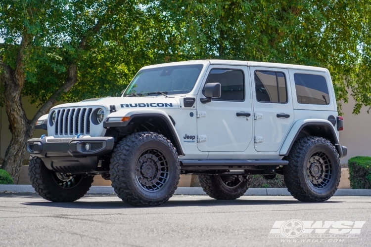 2021 Jeep Wrangler with 20" Fuel Militia D723 in Matte Black wheels