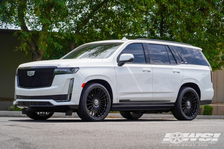 2023 Cadillac Escalade with 24" Vossen HF-8 in Gloss Black wheels