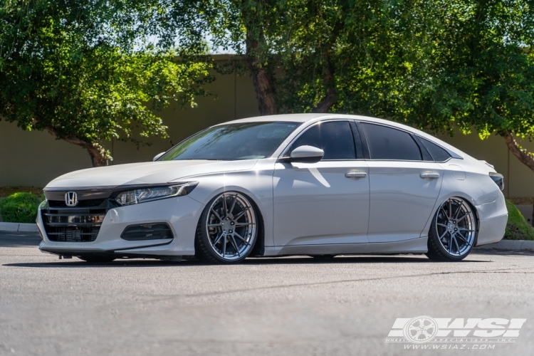 2018 Honda Accord with 20" BC Forged HCA382 in Gloss Gunmetal (Chrome Lip) wheels