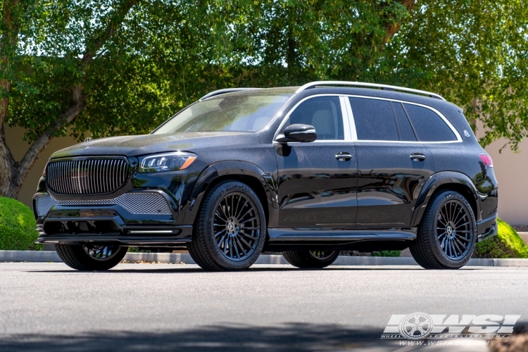 2023 Mercedes-Benz GLS/GL-Class with 22" Koko Kuture URFA FF in Gloss Black (exposed lug) wheels