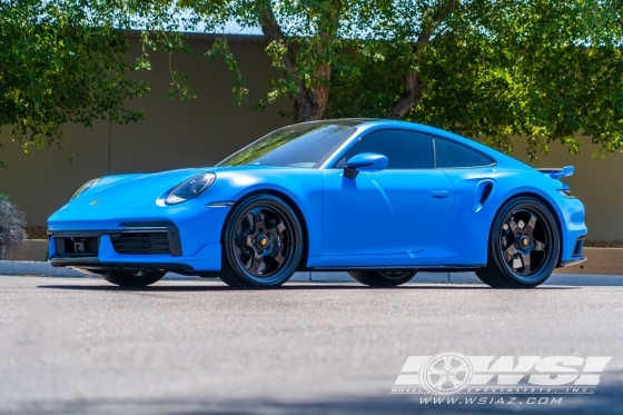 2022 Porsche 911 with 20" HRE 527S in Gloss Black wheels