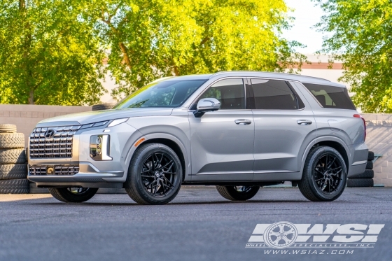 2023 Hyundai Palisade with 20" Renzo Ascari in Gloss Black wheels