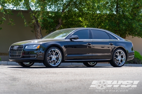 2016 Audi A8 with 22" Asanti Black Label ABL-37 in Chrome wheels