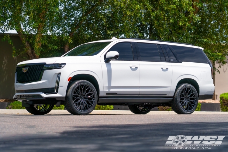 2023 Cadillac Escalade with 24" Vossen HF6-3 in Gloss Black wheels