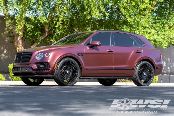 2021 Bentley Bentayga with 24" Rayanni RA15 in Gloss Black wheels