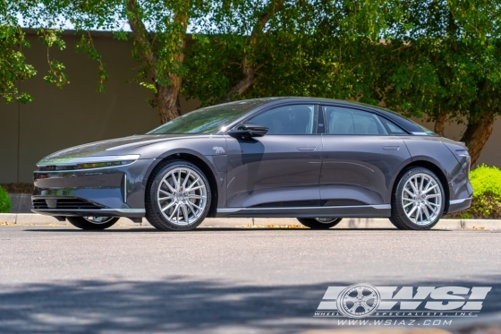 2022 Lucid Air with 20" Vossen HF-4T in Silver Polished wheels