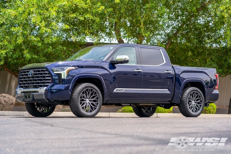2023 Toyota Tundra with 22" Vossen HF6-3 in Gloss Black Machined wheels