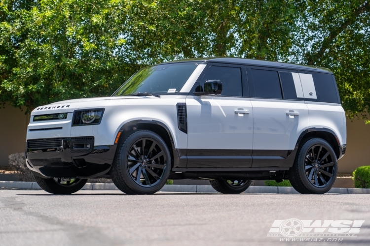 2023 Land Rover Defender with 22" Koko Kuture Kapan in Gloss Black wheels