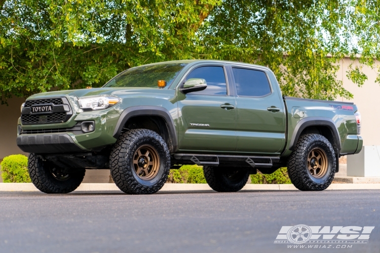 2022 Toyota Tacoma with 16" Volk Racing TE37 in Satin Bronze wheels