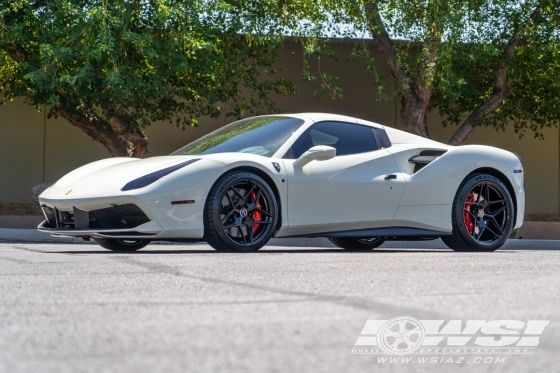 2017 Ferrari 488 with 20" VR Forged D04 in Gloss Black wheels