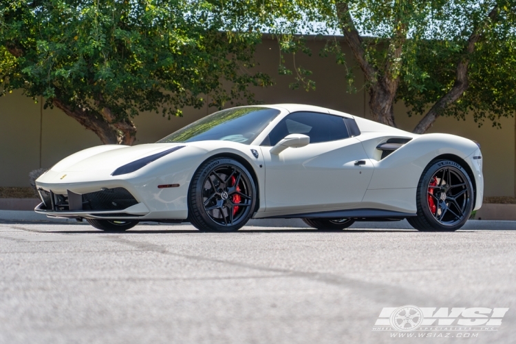 2017 Ferrari 488 with 20" VR Forged D04 in Gloss Black wheels