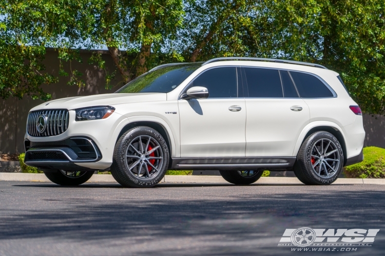 2021 Mercedes-Benz GLS/GL-Class with 21" Vossen HF-3 in Gloss Graphite (Polished Face) wheels