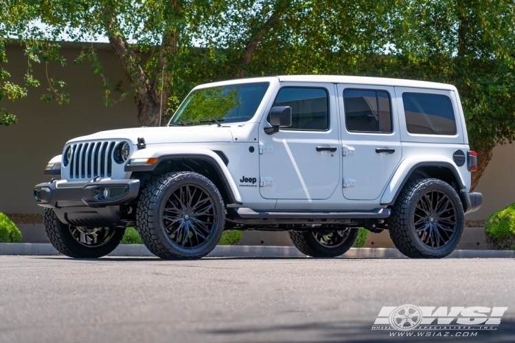 2023 Jeep Wrangler with 22" Lexani Aries CVR in Gloss Black wheels