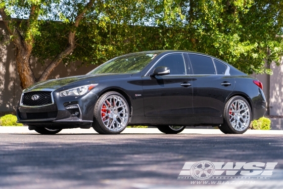 2019 Infiniti Q50 with 20" Rohana RFX10 in Titanium wheels