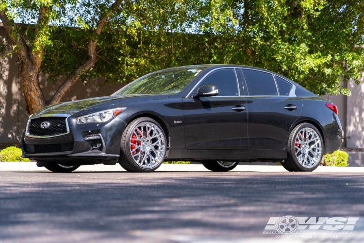 2019 Infiniti Q50 with 20" Rohana RFX10 in Titanium wheels