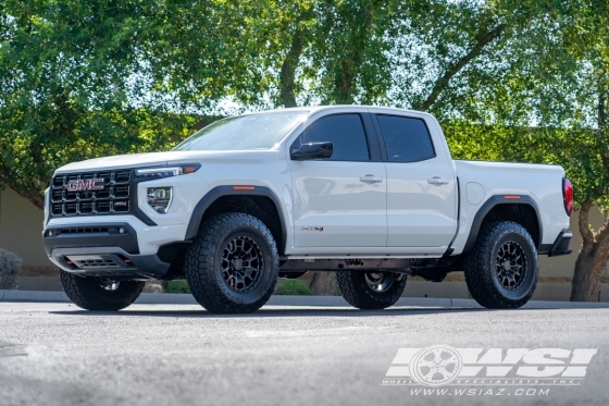 2023 GMC Canyon with 17" KMC KM718 Summit in Satin Black Machined (Dark Tint) wheels