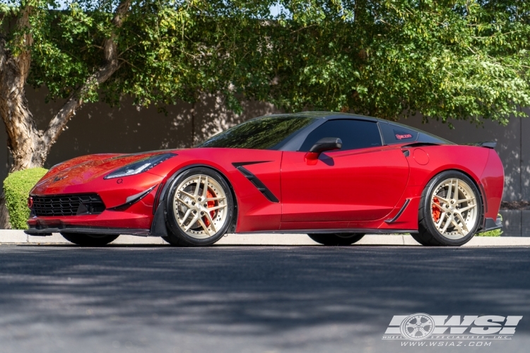 2015 Chevrolet Corvette with 20" Signature SV301S in Custom wheels