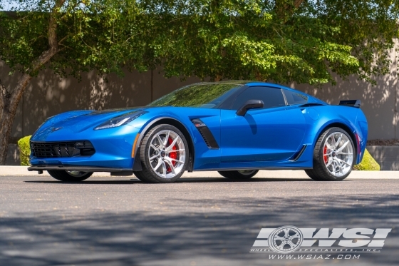 2019 Chevrolet Corvette with 18" Apex VS-5RS in Brushed Clear wheels