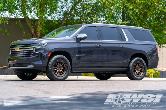 2023 Chevrolet Suburban with 20" Fuel Rebel 5 D681 in Matte Bronze wheels