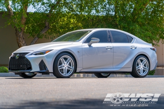 2021 Lexus IS with 19" Ferrada CM1 in Silver Machined (Chrome Lip) wheels