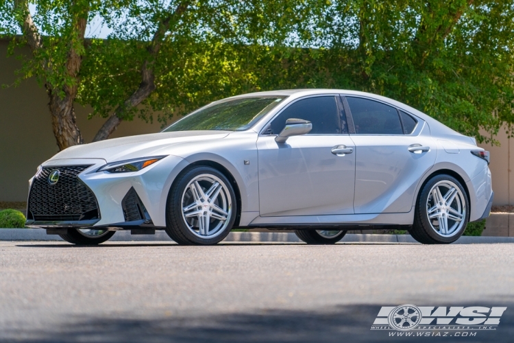 2021 Lexus IS with 19" Ferrada CM1 in Silver Machined (Chrome Lip) wheels