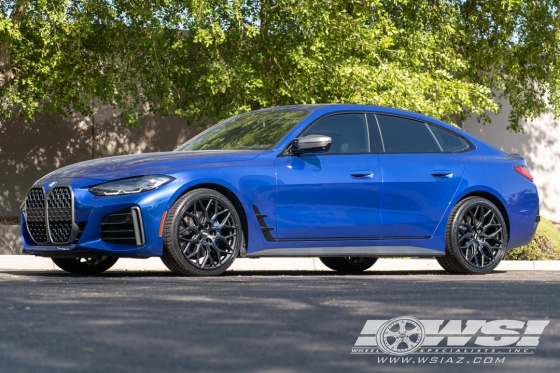 2022 BMW M4 with 20" Vossen HF-2 in Satin Black (Custom Finish) wheels