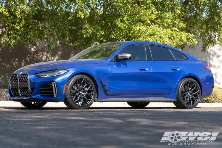 2022 BMW M4 with 20" Vossen HF-2 in Satin Black (Custom Finish) wheels