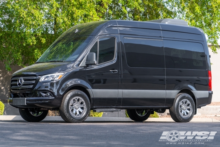 2023 Mercedes-Benz Sprinter with 18" Black Rhino Warlord in Matte Gunmetal wheels