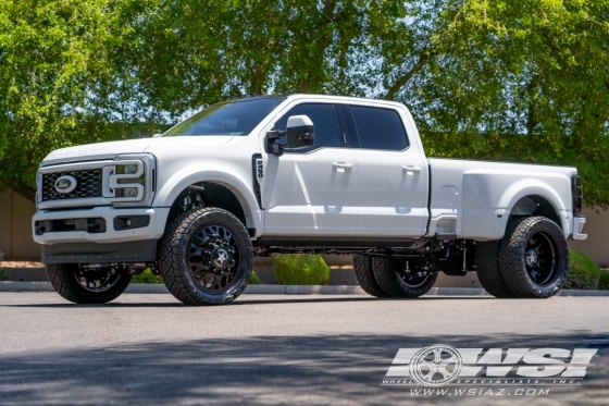 2023 Ford F-450 with 24" American Force J01 Pulse DRW in Custom wheels