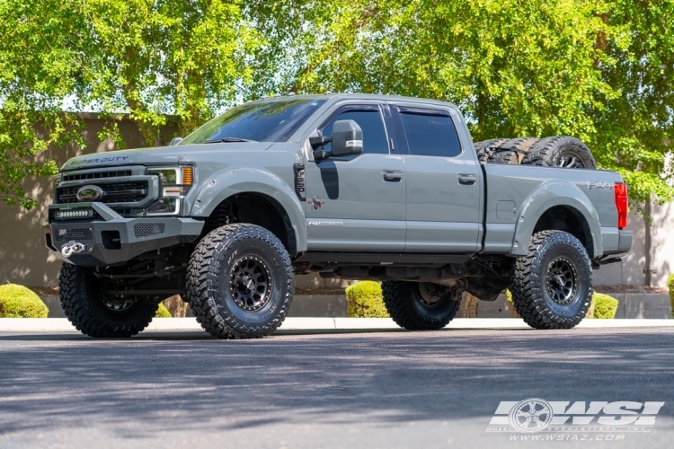 2023 Ford F-250 with 17" Method Race Wheels MR305 NV HD in Matte Black wheels