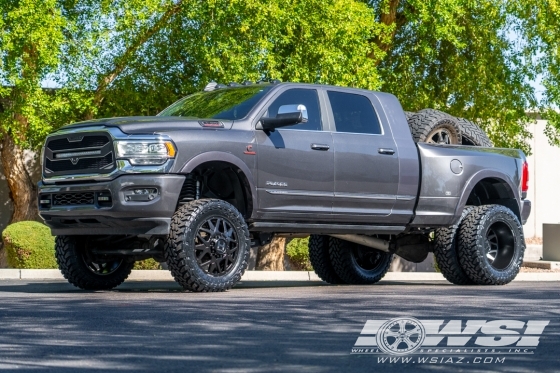 2019 Ram Pickup with 22" Hostile Off Road H402 Diablo-R in Satin Black (Asphalt) wheels