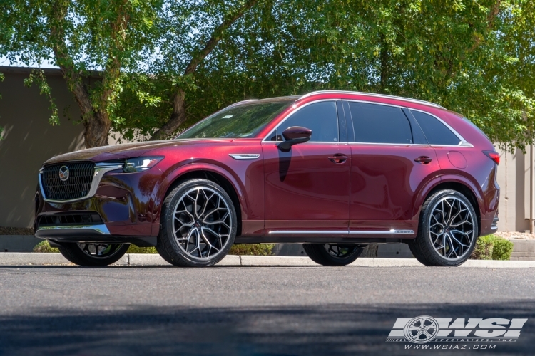 2024 Mazda CX-90 with 24" Gianelle Monte Carlo in Gloss Black Machined wheels