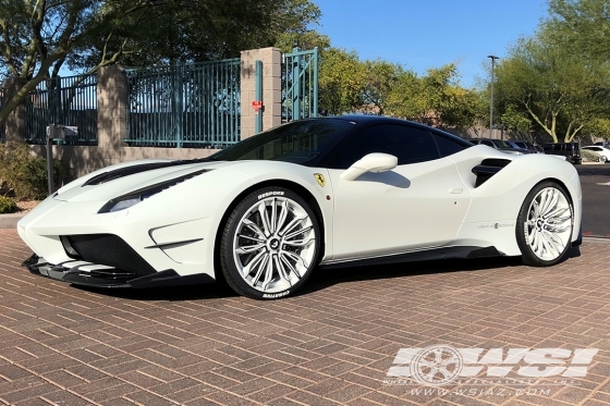 2017 Ferrari 488 with 21" Forgiato Montare-ECL in Custom wheels