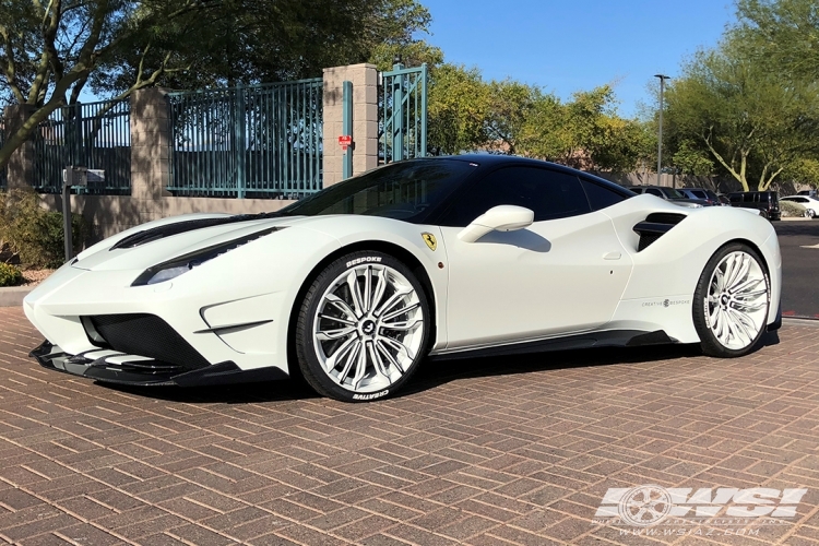 2017 Ferrari 488 with 21" Forgiato Montare-ECL in Custom wheels