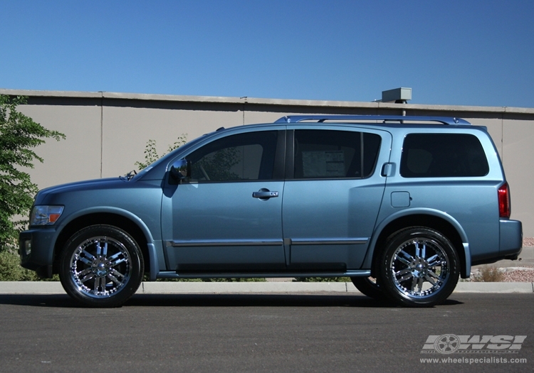 2009 Infiniti QX56 with 22" Giovanna Caracas in Chrome wheels