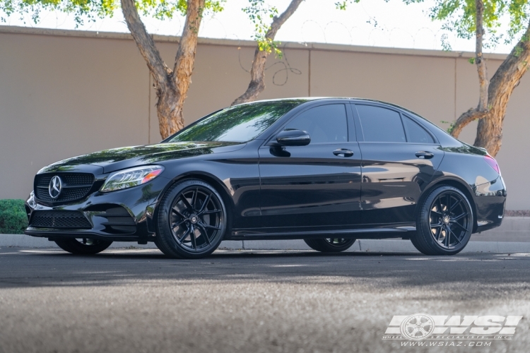 2020 Mercedes-Benz C-Class with 19" Curva Concepts CFF70 in Gloss Black wheels