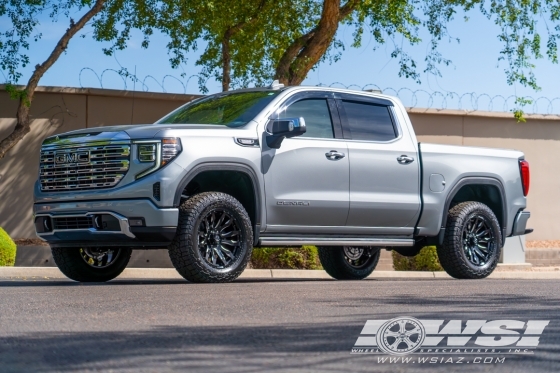 2024 GMC Sierra 1500 with 20" Fuel Blitz D673 in Gloss Black (Milled Accents) wheels
