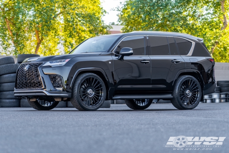 2024 Lexus LX with 24" Vossen HF-8 in Gloss Black wheels