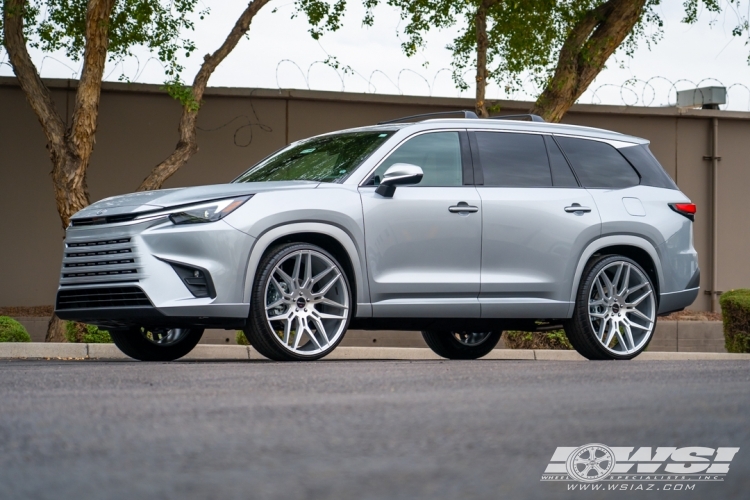 2024 Lexus TX with 26" Giovanna Bogota in Silver Machined wheels