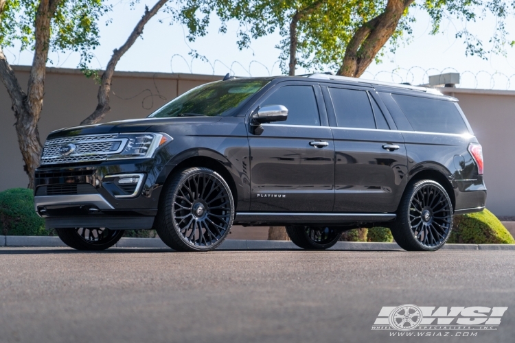 2020 Ford Expedition with 26" Forgiato NB6-ECL in Gloss Black wheels