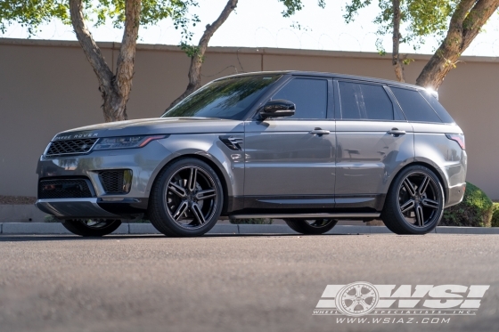 2019 Land Rover Range Rover Sport with 22" Vossen HF-1 in Gloss Black Machined (Smoke Tint) wheels