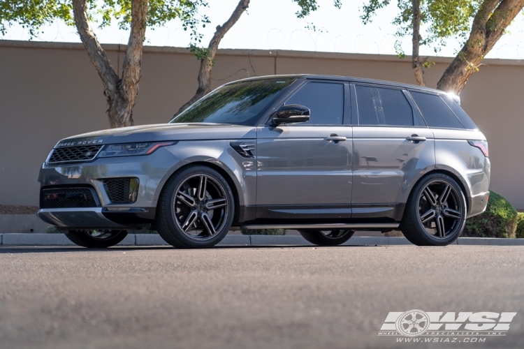 2019 Land Rover Range Rover Sport with 22" Vossen HF-1 in Gloss Black Machined (Smoke Tint) wheels